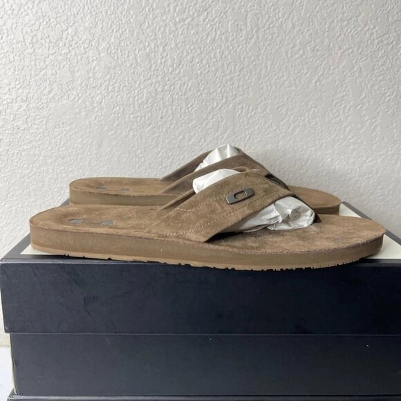 Oakley Brown Suede Flip Flop Thong Sandals Slip On Men's Size 14 - Picture 2 of 8